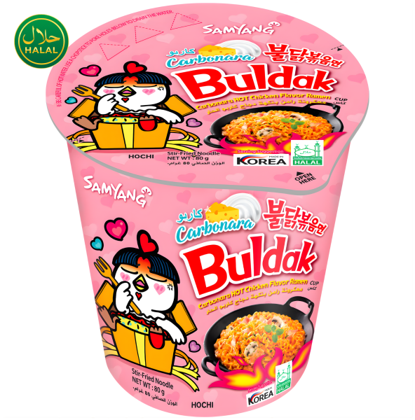 SAMYANG - Buldak Carbonara Hot Chicken Flavor Ramen Cup HALAL 80g